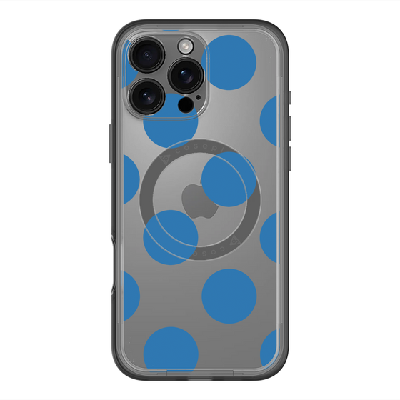 スリムプロテクションプレミアムケース with MagSafe［ シンプルドット - Blue ］