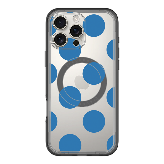 スリムプロテクションプレミアムケース with MagSafe［ シンプルドット - Blue ］