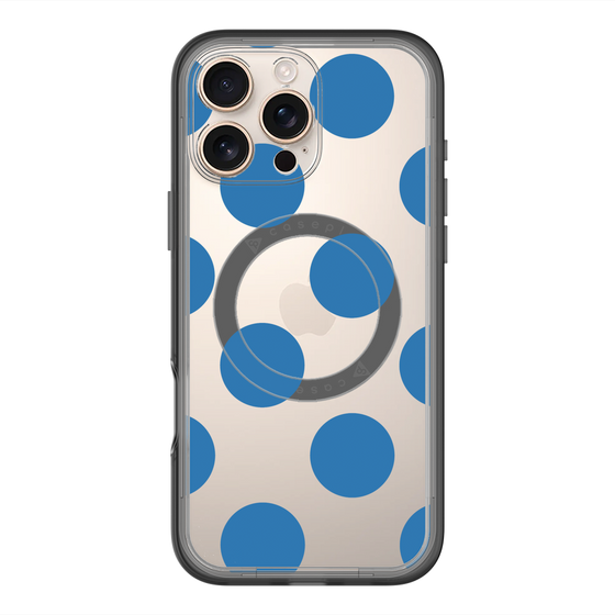 スリムプロテクションプレミアムケース with MagSafe［ シンプルドット - Blue ］