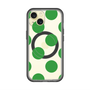 スリムプロテクションプレミアムケース with MagSafe［ シンプルドット - Green ］