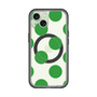 スリムプロテクションプレミアムケース with MagSafe［ シンプルドット - Green ］
