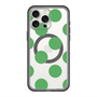 スリムプロテクションプレミアムケース with MagSafe［ シンプルドット - Green ］