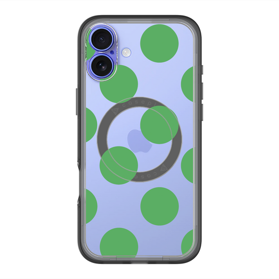 スリムプロテクションプレミアムケース with MagSafe［ シンプルドット - Green ］