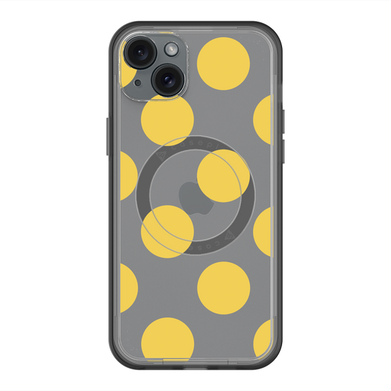 スリムプロテクションプレミアムケース with MagSafe［ シンプルドット - Yellow ］