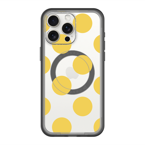 スリムプロテクションプレミアムケース with MagSafe［ シンプルドット - Yellow ］