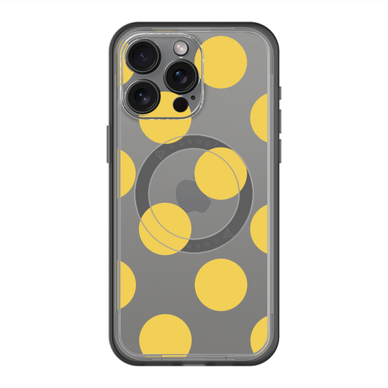 スリムプロテクションプレミアムケース with MagSafe［ シンプルドット - Yellow ］
