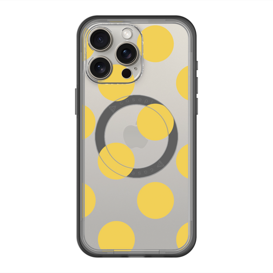 スリムプロテクションプレミアムケース with MagSafe［ シンプルドット - Yellow ］