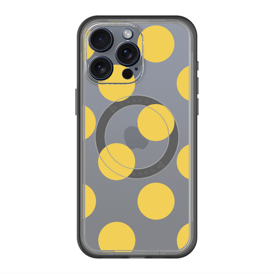 スリムプロテクションプレミアムケース with MagSafe［ シンプルドット - Yellow ］