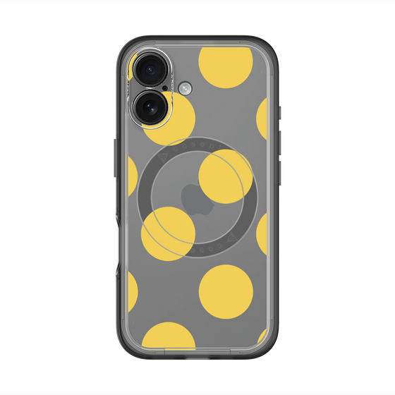 スリムプロテクションプレミアムケース with MagSafe［ シンプルドット - Yellow ］