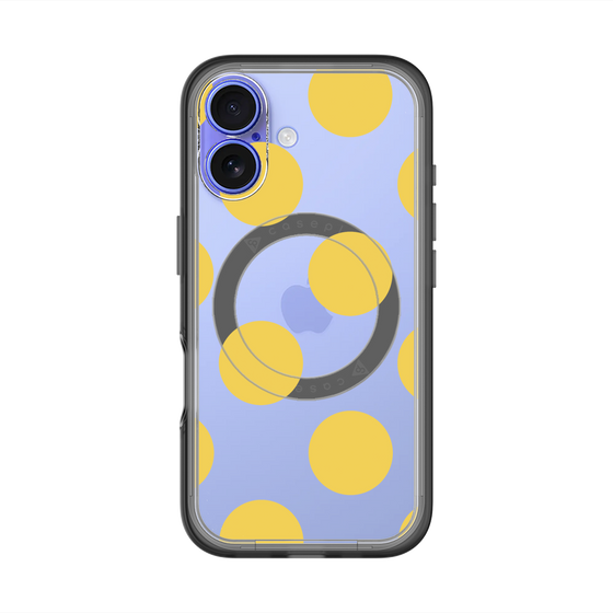 スリムプロテクションプレミアムケース with MagSafe［ シンプルドット - Yellow ］
