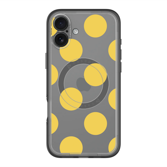 スリムプロテクションプレミアムケース with MagSafe［ シンプルドット - Yellow ］
