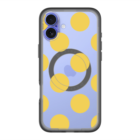 スリムプロテクションプレミアムケース with MagSafe［ シンプルドット - Yellow ］