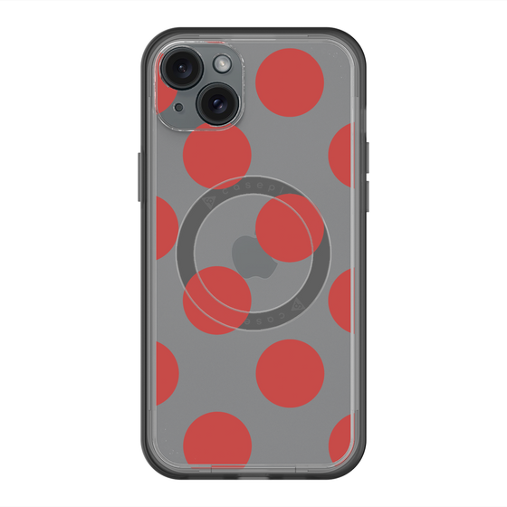スリムプロテクションプレミアムケース with MagSafe［ シンプルドット - Red ］