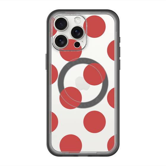 スリムプロテクションプレミアムケース with MagSafe［ シンプルドット - Red ］