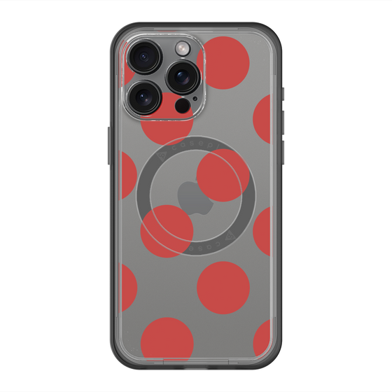 スリムプロテクションプレミアムケース with MagSafe［ シンプルドット - Red ］
