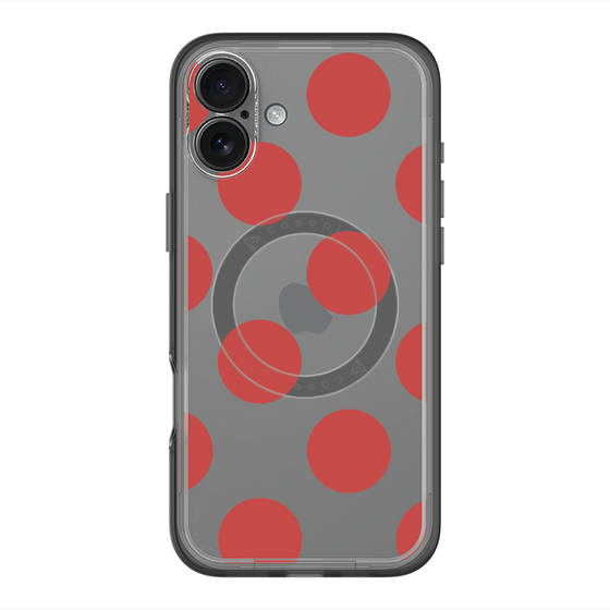 スリムプロテクションプレミアムケース with MagSafe［ シンプルドット - Red ］