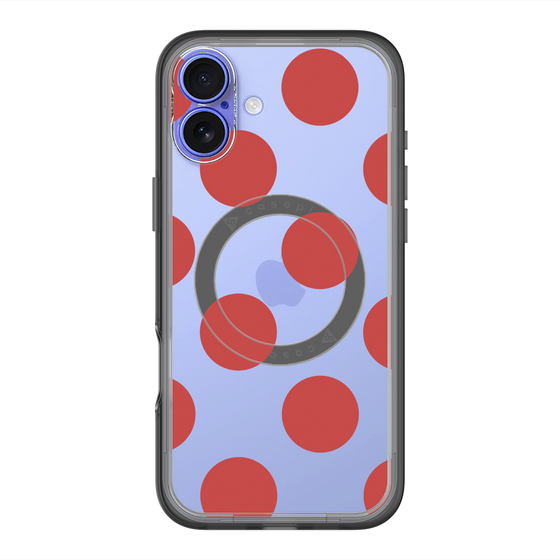 スリムプロテクションプレミアムケース with MagSafe［ シンプルドット - Red ］