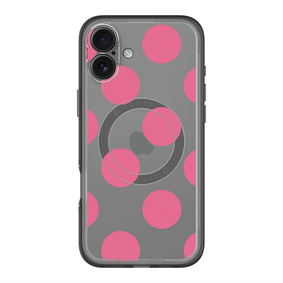 スリムプロテクションプレミアムケース with MagSafe［ シンプルドット - Pink ］