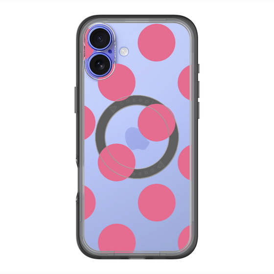 スリムプロテクションプレミアムケース with MagSafe［ シンプルドット - Pink ］