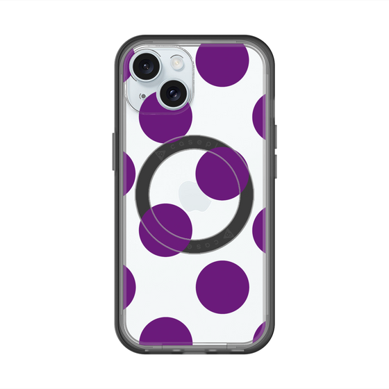 スリムプロテクションプレミアムケース with MagSafe［ シンプルドット - Purple ］