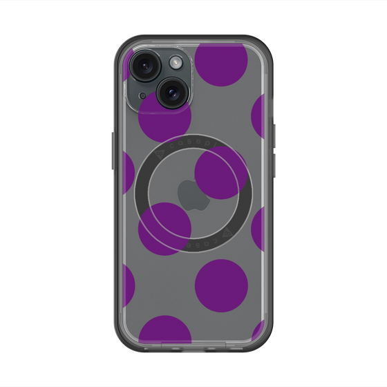 スリムプロテクションプレミアムケース with MagSafe［ シンプルドット - Purple ］