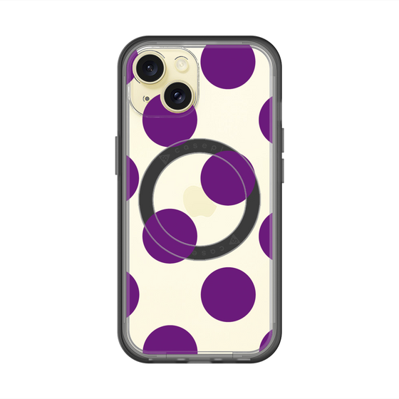 スリムプロテクションプレミアムケース with MagSafe［ シンプルドット - Purple ］