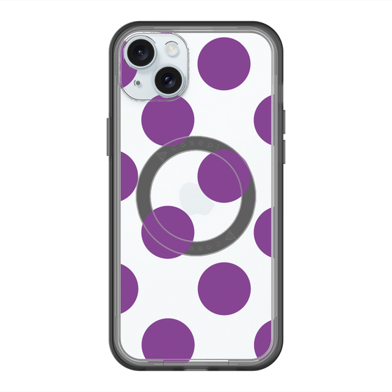 スリムプロテクションプレミアムケース with MagSafe［ シンプルドット - Purple ］