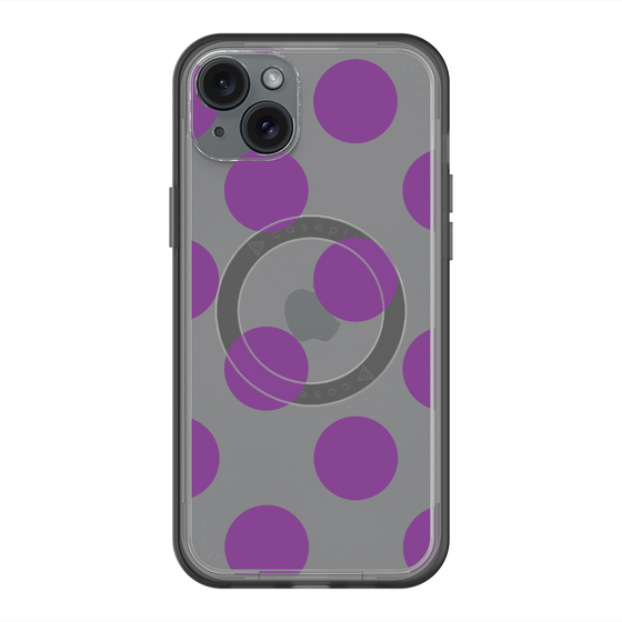 スリムプロテクションプレミアムケース with MagSafe［ シンプルドット - Purple ］