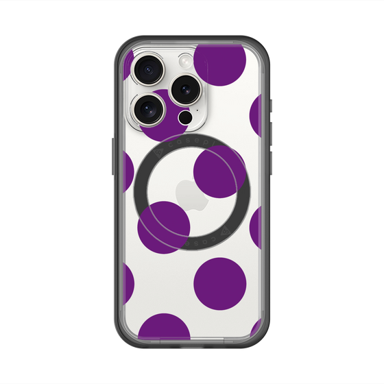 スリムプロテクションプレミアムケース with MagSafe［ シンプルドット - Purple ］