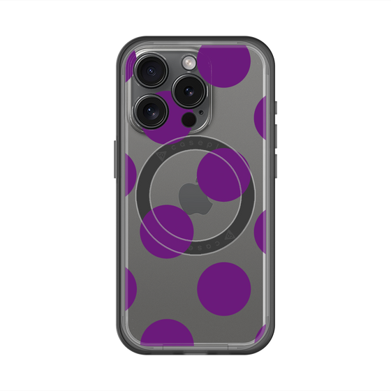 スリムプロテクションプレミアムケース with MagSafe［ シンプルドット - Purple ］