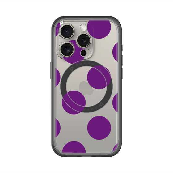スリムプロテクションプレミアムケース with MagSafe［ シンプルドット - Purple ］