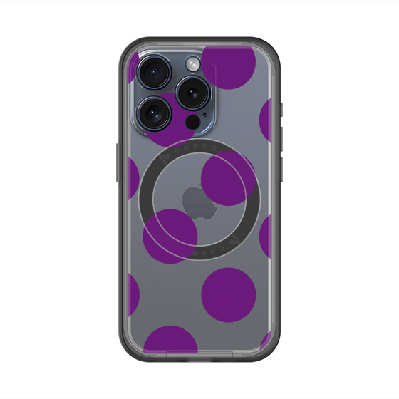 スリムプロテクションプレミアムケース with MagSafe［ シンプルドット - Purple ］