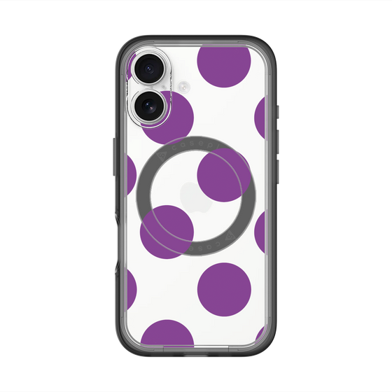 スリムプロテクションプレミアムケース with MagSafe［ シンプルドット - Purple ］