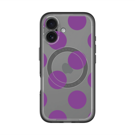 スリムプロテクションプレミアムケース with MagSafe［ シンプルドット - Purple ］