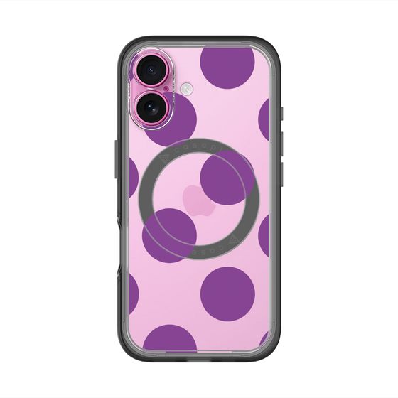 スリムプロテクションプレミアムケース with MagSafe［ シンプルドット - Purple ］