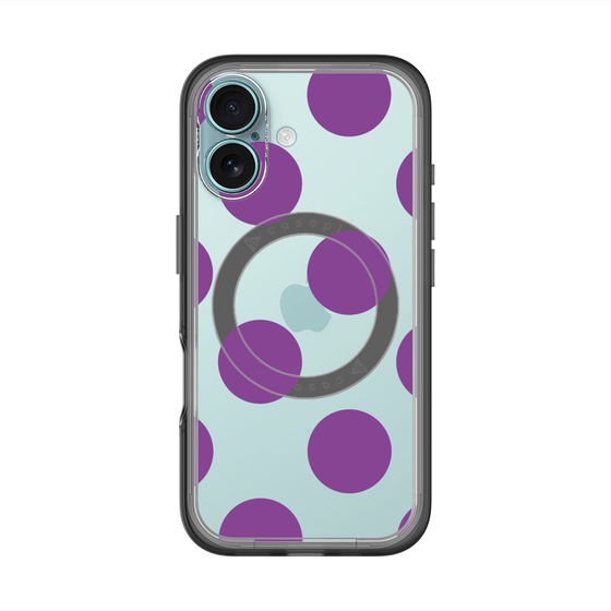 スリムプロテクションプレミアムケース with MagSafe［ シンプルドット - Purple ］