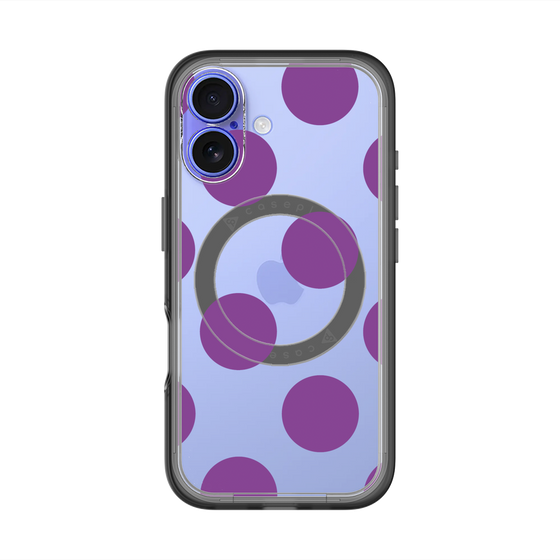 スリムプロテクションプレミアムケース with MagSafe［ シンプルドット - Purple ］