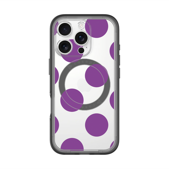 スリムプロテクションプレミアムケース with MagSafe［ シンプルドット - Purple ］