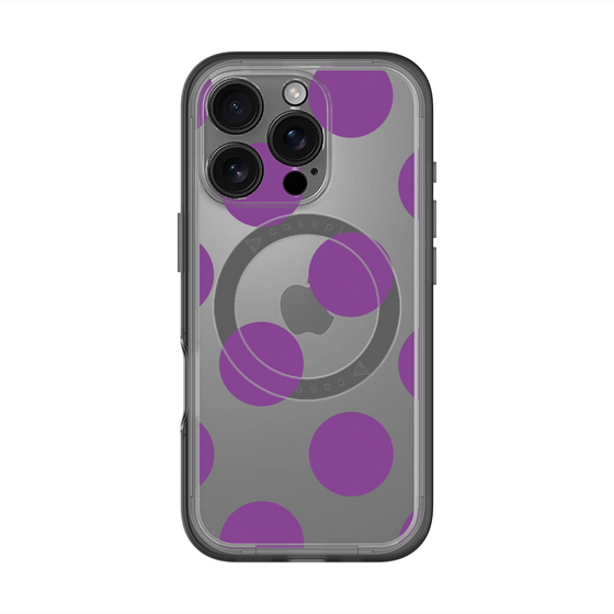 スリムプロテクションプレミアムケース with MagSafe［ シンプルドット - Purple ］