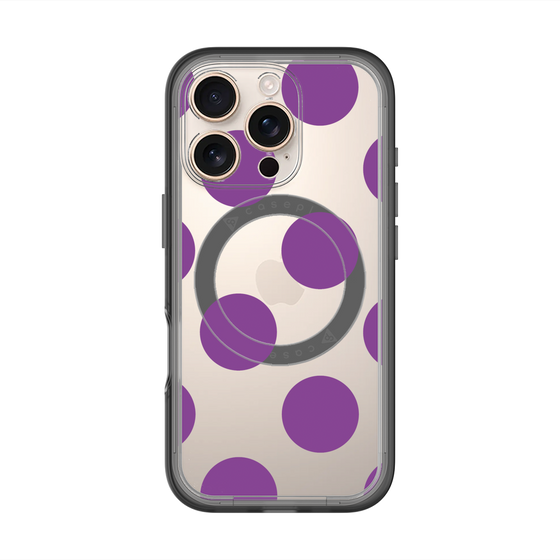 スリムプロテクションプレミアムケース with MagSafe［ シンプルドット - Purple ］