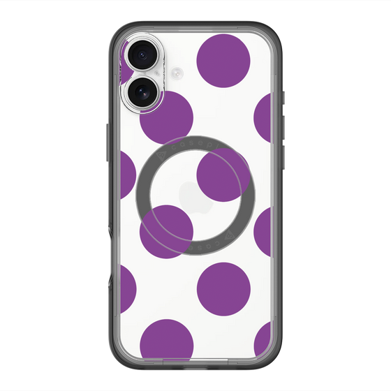 スリムプロテクションプレミアムケース with MagSafe［ シンプルドット - Purple ］