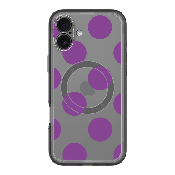 スリムプロテクションプレミアムケース with MagSafe［ シンプルドット - Purple ］