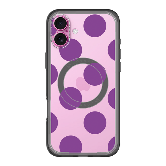 スリムプロテクションプレミアムケース with MagSafe［ シンプルドット - Purple ］