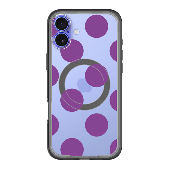 スリムプロテクションプレミアムケース with MagSafe［ シンプルドット - Purple ］