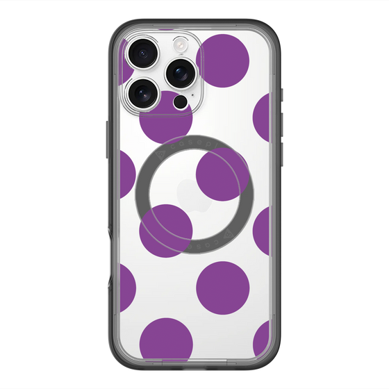 スリムプロテクションプレミアムケース with MagSafe［ シンプルドット - Purple ］