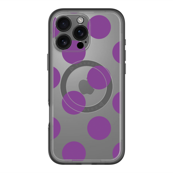 スリムプロテクションプレミアムケース with MagSafe［ シンプルドット - Purple ］