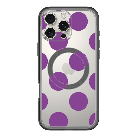 スリムプロテクションプレミアムケース with MagSafe［ シンプルドット - Purple ］