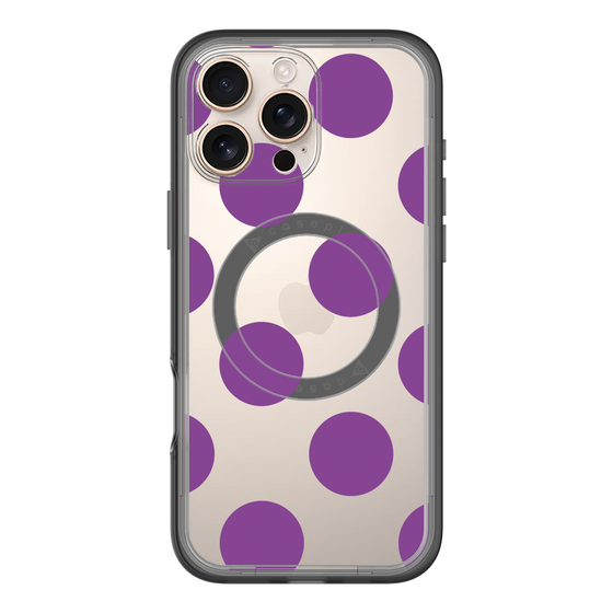 スリムプロテクションプレミアムケース with MagSafe［ シンプルドット - Purple ］