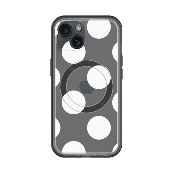 スリムプロテクションプレミアムケース with MagSafe［ シンプルドット - White ］