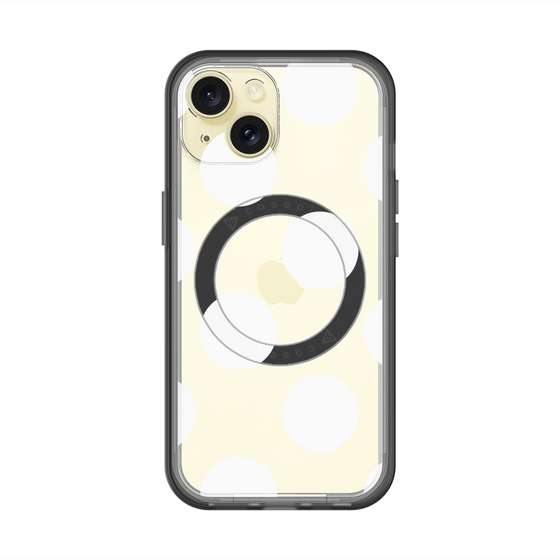 スリムプロテクションプレミアムケース with MagSafe［ シンプルドット - White ］